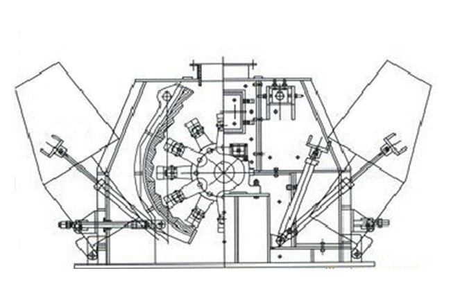 可逆錘式破碎機(jī)內(nèi)部結(jié)構(gòu)
