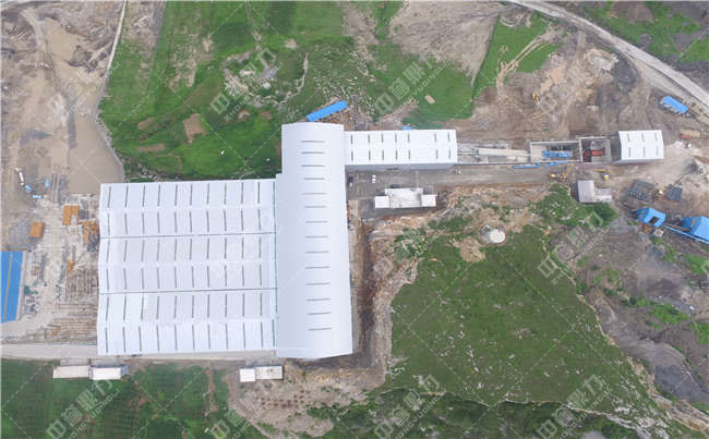 河北武安白沙環(huán)保型石料生產(chǎn)線鳥(niǎo)瞰圖